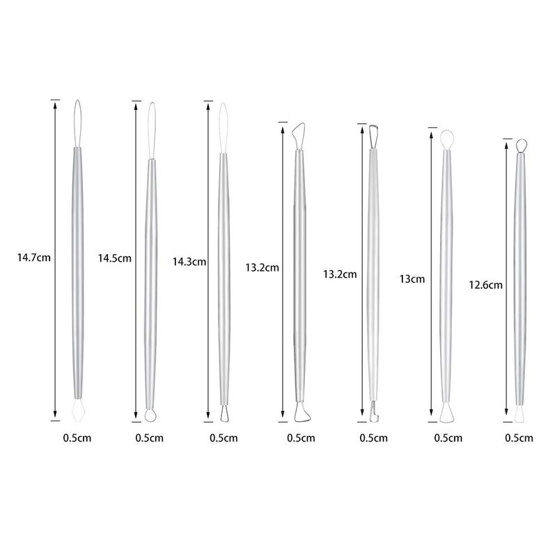 BLUTEYWA Ceramic Pottery & Clay Ribbon Sculpting Tool Kit (Set of 7) - Image 3